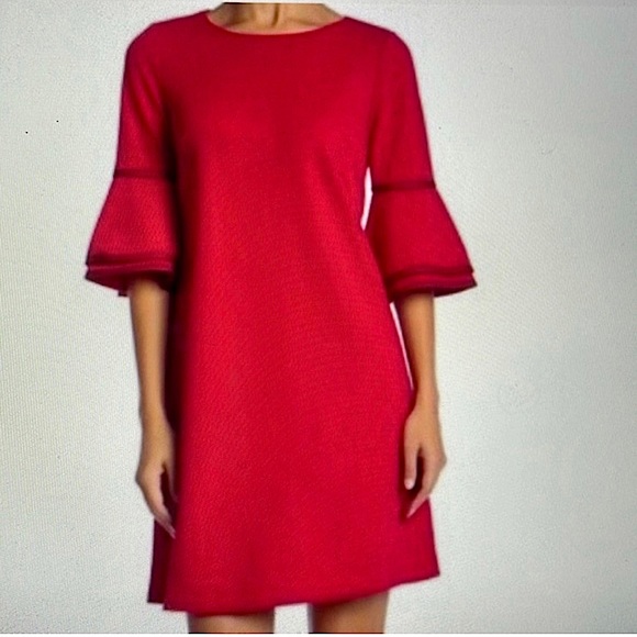 Like New Deep Red Sharagano Shift Dress - Picture 1 of 13